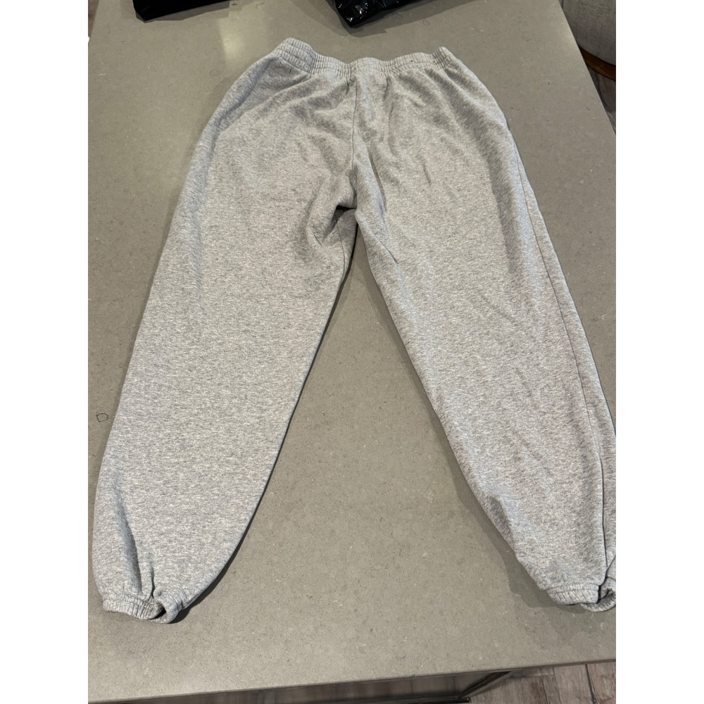 Under Armour Youth L Athletic Jogger Sweatpants Gray Fleece Drawstring‎